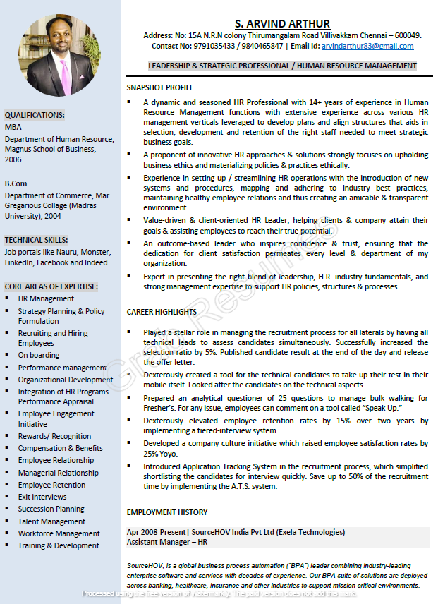 sample resumes Grab Resume